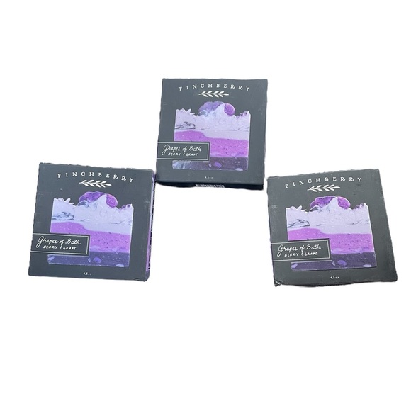 Finchberry Grapes of Bath - Handcrafted Vegan Soap Bundle of 3 - Picture 8 of 8